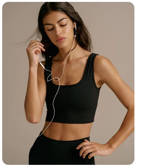 Ultimate Square Neck Bra - Black