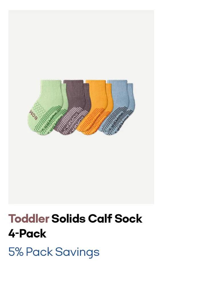 Toddler Solids Calf Sock 4-Pack | 5% Pack Savings
