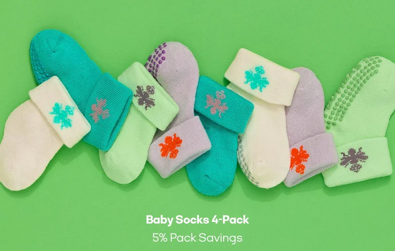 Baby Socks 4-Pack | 5% Pack Savings