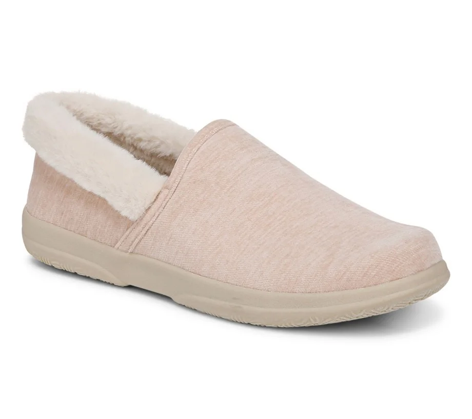 Vionic Velvet Cozy Collar Slippers - Clare
