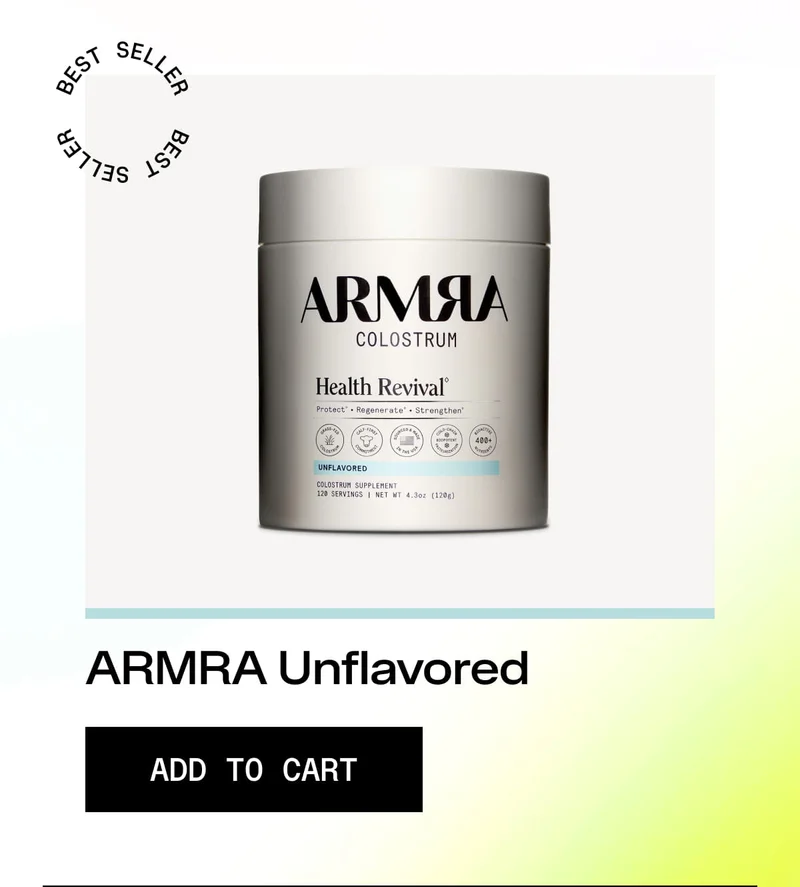 BEST SELLER ARMRA COLOSTRUM Health Revival UNFLAVORED ARMRA Unflavored ADD TO CART