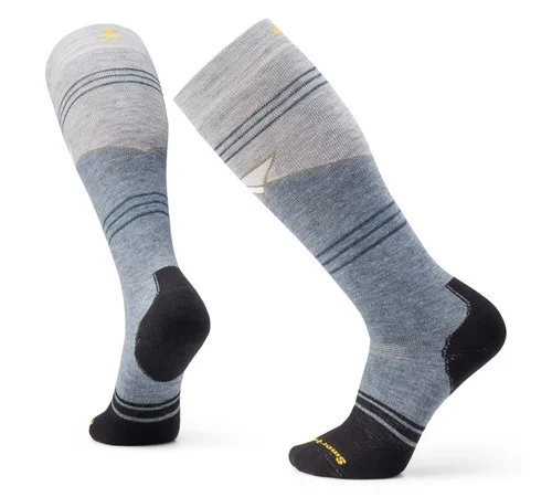 Snowboard Mountain Geo Pattern Over The Calf Socks
