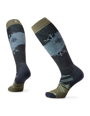 Women's Ski Snowpocalypse Pattern Over The Calf Socks