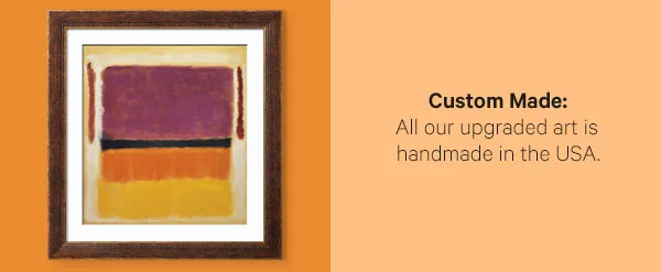 Custom Made: All our upgraded art is handmade in the USA