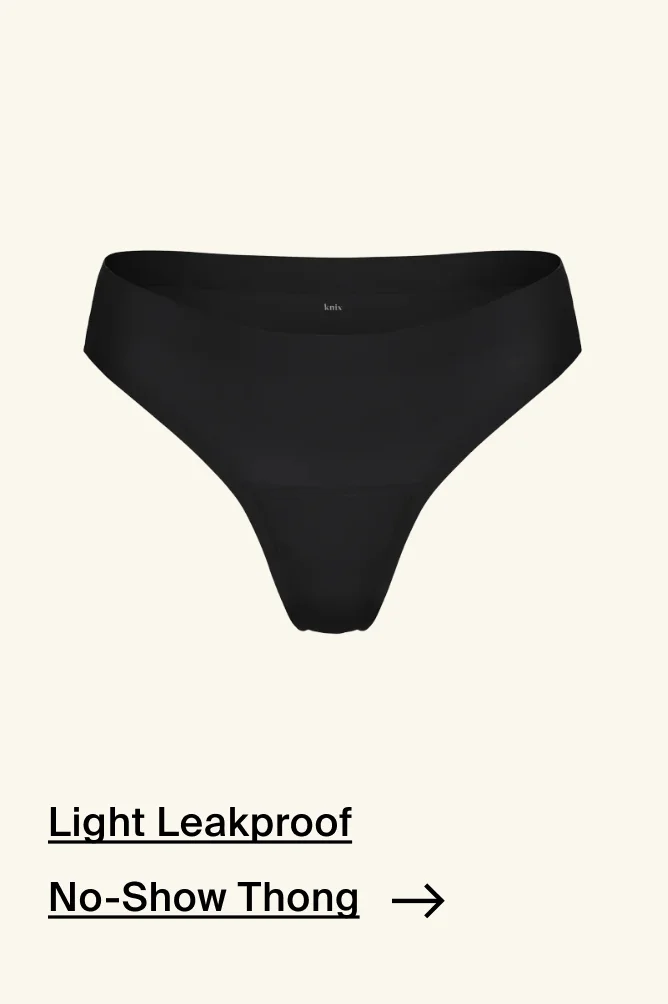 Light Leakproof No-Show Thong.