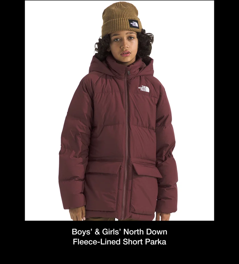 Boys' & Girls' North Down Fleece-Lined Short Parka