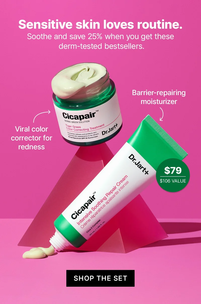 Calling all sensitive skin types. Get 3 free Cicapair full sizes with orders $65+. Calling all sensitive skin types. Get 3 free Cicapair full sizes with orders $65+.