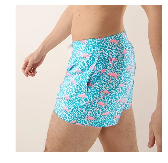 Classic Swim Trunk: The Domingos Are For Flamingos 4"