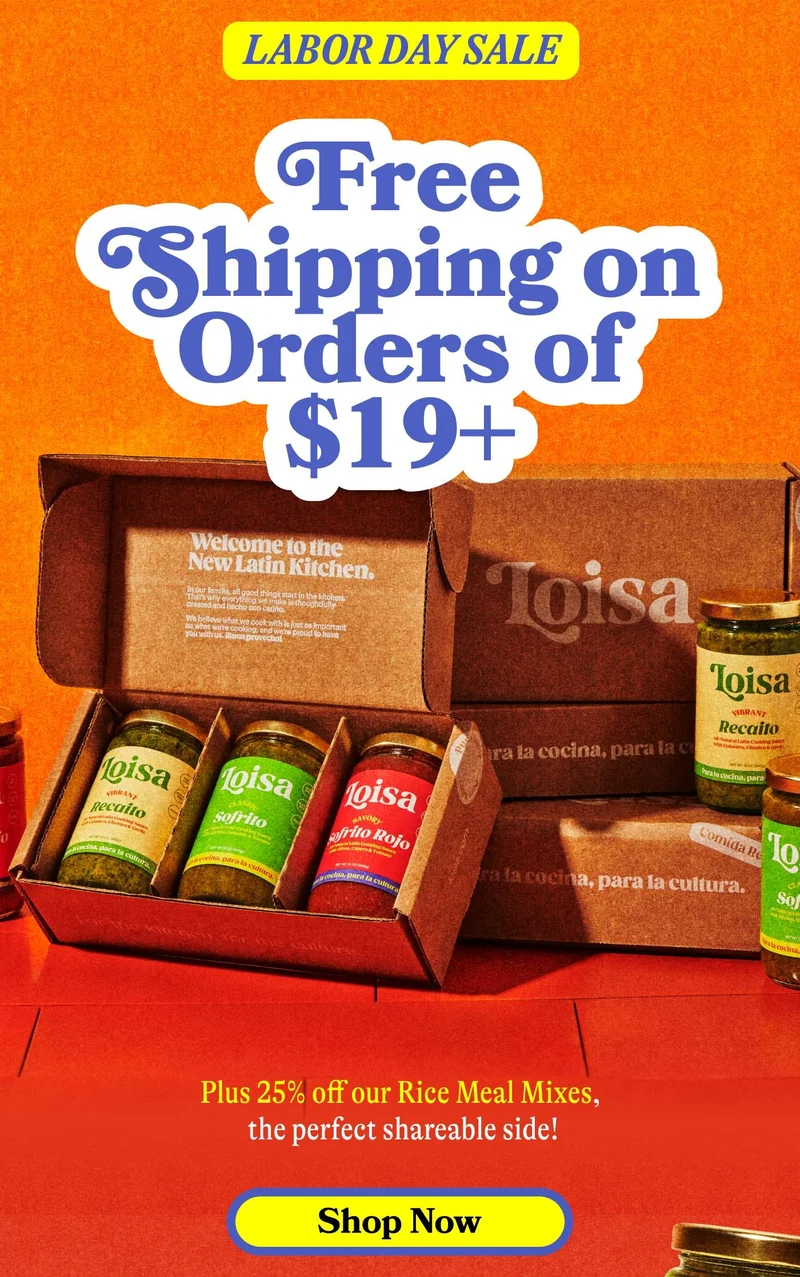 Labor Day Sale. Free Shipping on Orders of $19+ Plus 25% off our Rice Meal Mixes, the perfect shareable side! SHOP NOW