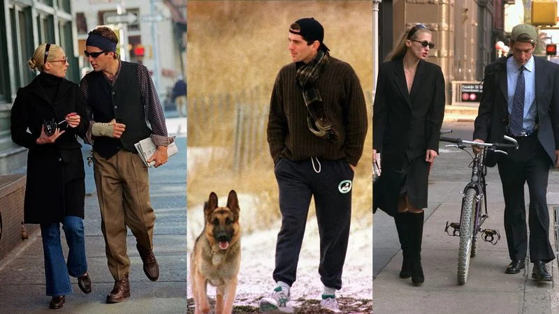 Image may contain: John F. Kennedy Jr., Animal, Canine, Dog, Mammal, Pet, Adult, Person, Clothing, Knitwear, and Sweater