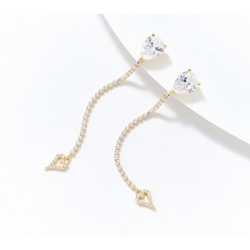 Diamonique x Jennifer Miller Convertible Pear Earrings Sterling Silver