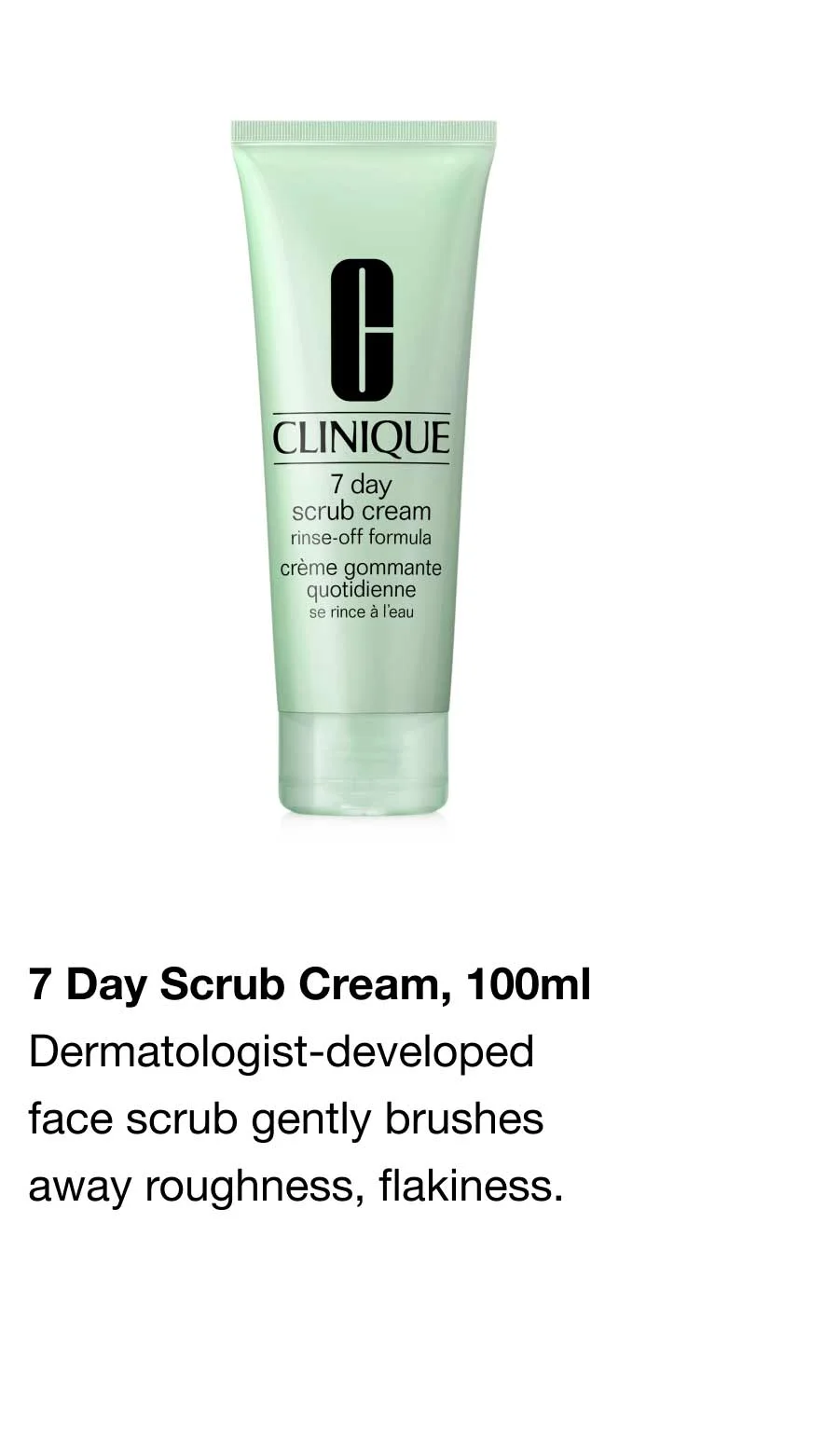 7 Day Scrub Cream, 100ml | Dermatologist-developed face scrub gently brushes away roughness, flakiness.