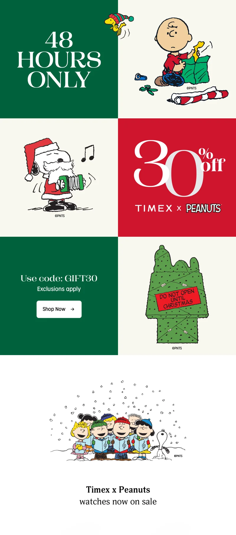 Shop Now (use code: GIFT30) - timex x peanuts