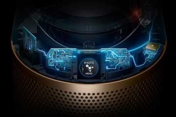 The LCD screen system inside a Dyson purifier heater.