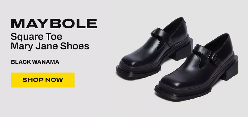 Maybole Square Toe Mary Jane Shoes