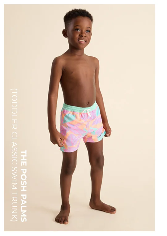 Toddler Classic Swim Trunk: The Posh Palms