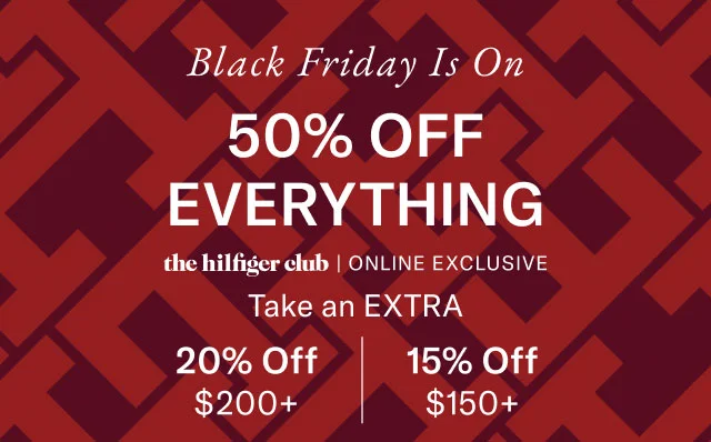 Black Friday is on 50% off everything