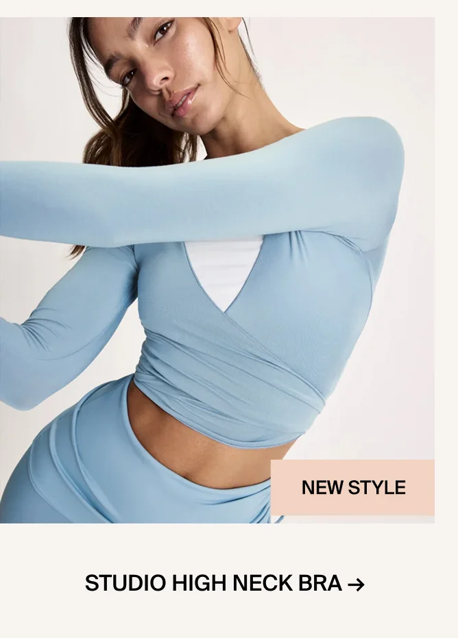 NEW STYLE. Studio High Neck Bra →