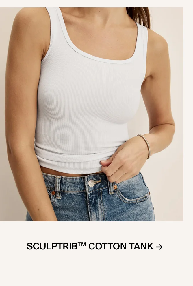 SculptRib Cotton Tank →