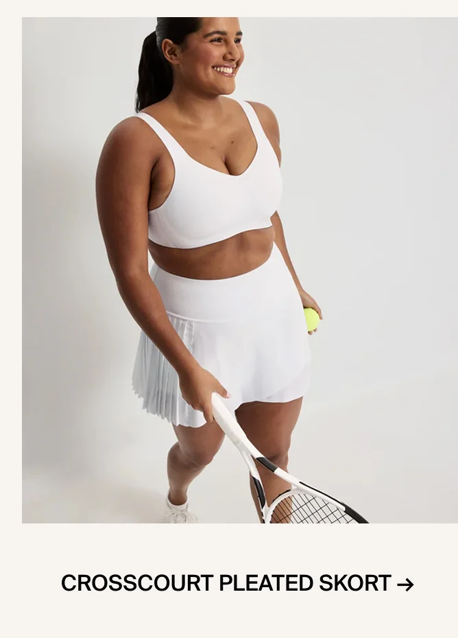 Crosscourt Pleated Skort →