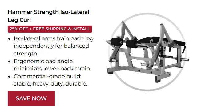 Hammer Strength Plate-Loaded Iso-Lateral Leg Curl - Outlet