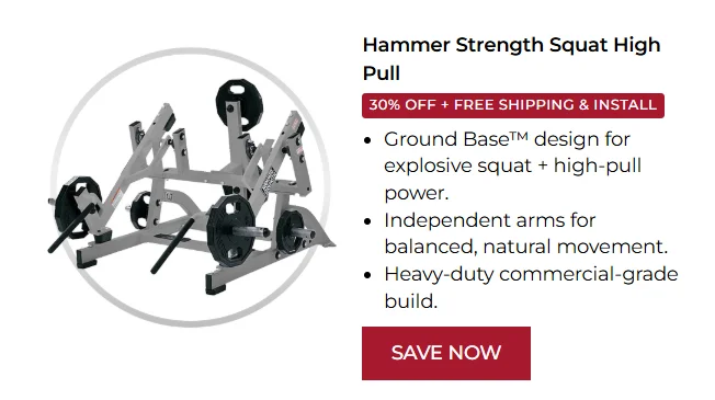 Hammer Strength Plate-Loaded Squat High Pull - Outlet