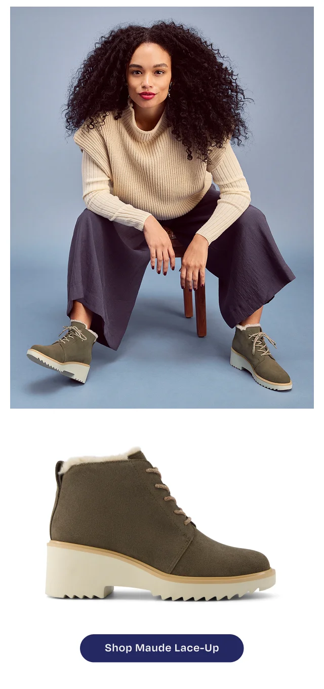 Shop Maude Wedge Lace-Up Boot - Button
