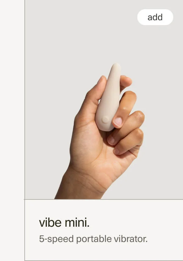 vibe mini. | 5-speed portable vibrator.