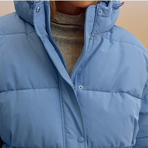 Hooded Puffer Jacket - Ice Blue