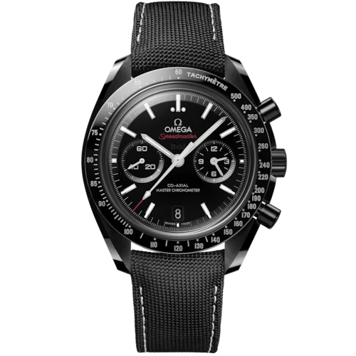 Speedmaster Dark Side of the Moon 44.25 mm, black ceramic on coated nylon fabric strap