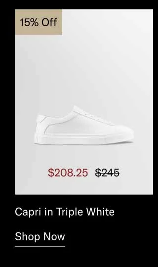 Capri in Triple White 15% Off-Shop Now