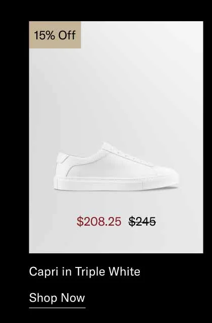 Capri in Triple White 15% Off-Shop Now