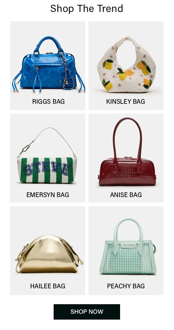 Riggs Bag, Kinsley Bag, Emersyn Bag, Anise Bag, Hailee Bag, Peachy Bag