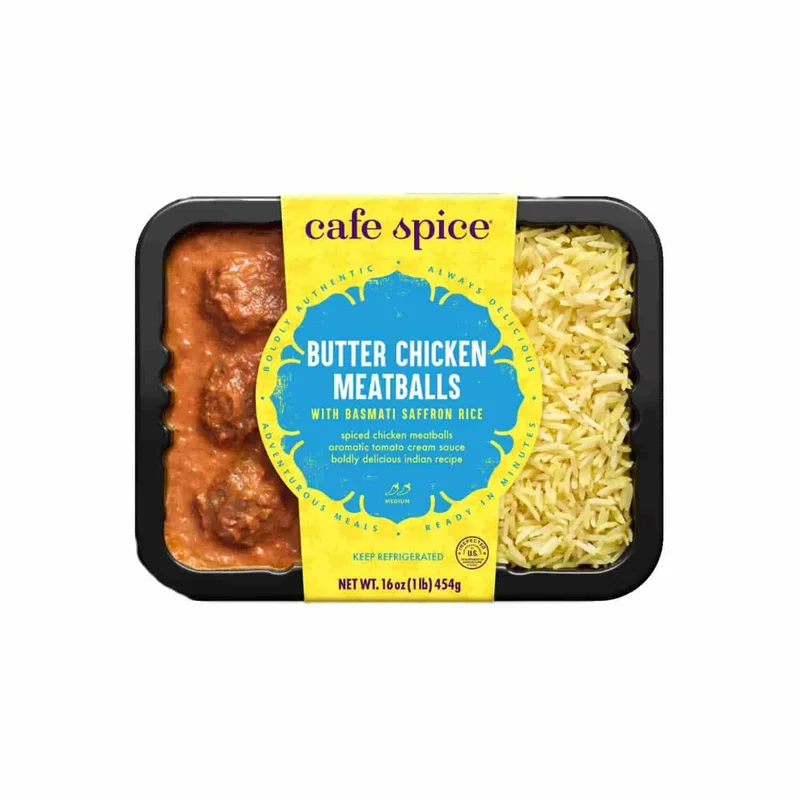 Butter Chicken Meatballs With Saffron Rice, 16 Oz (1 Lb)