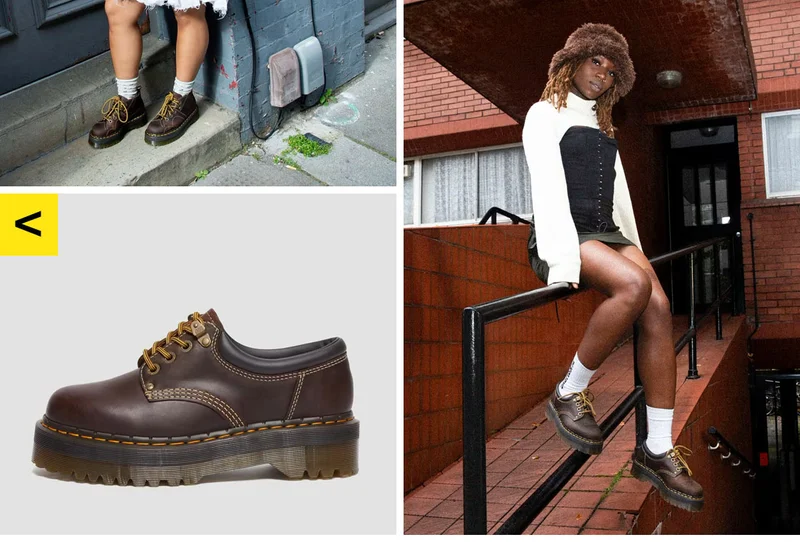 8053 ARC CRAZY HORSE LEATHER PLATFORM CASUAL SHOES