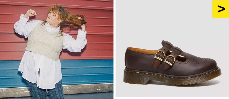 8065 CRAZY HORSE LEATHER MARY JANE SHOES