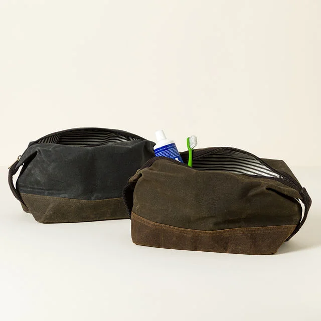 Waxed Canvas Dopp Kit