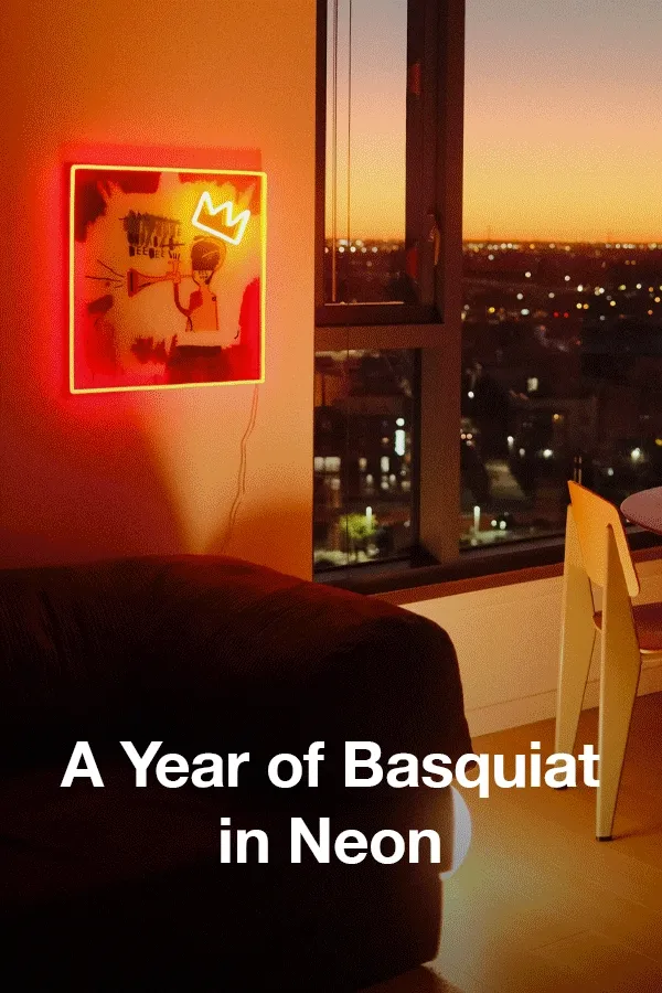 A Year of Basquiat in Neon