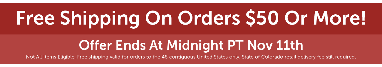 Free Shipping On Orders $50 Or More! Offer Ends At Midnight PT Nov 11th