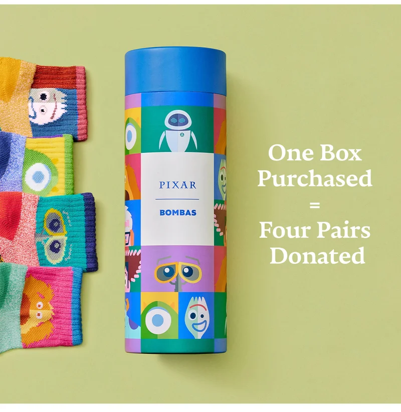 One Box Purchased = Four Pairs Donated