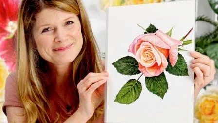 The 4-Step Method to Realistic Watercolor Painting: Paint a Rose with