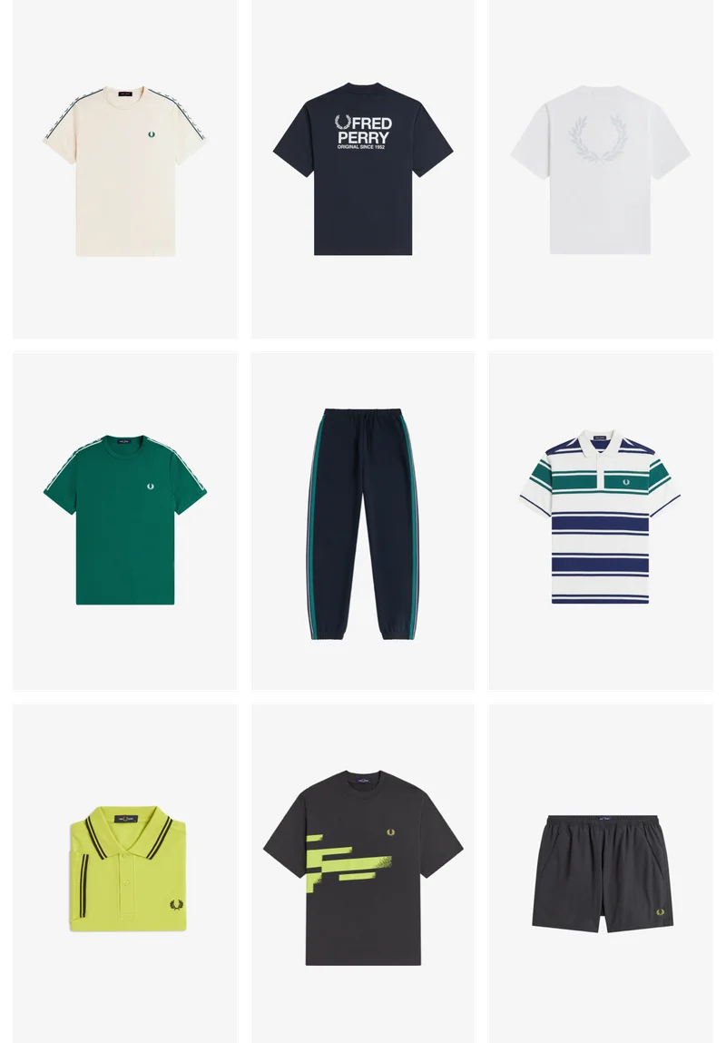 A selection from Fred Perry New Releases