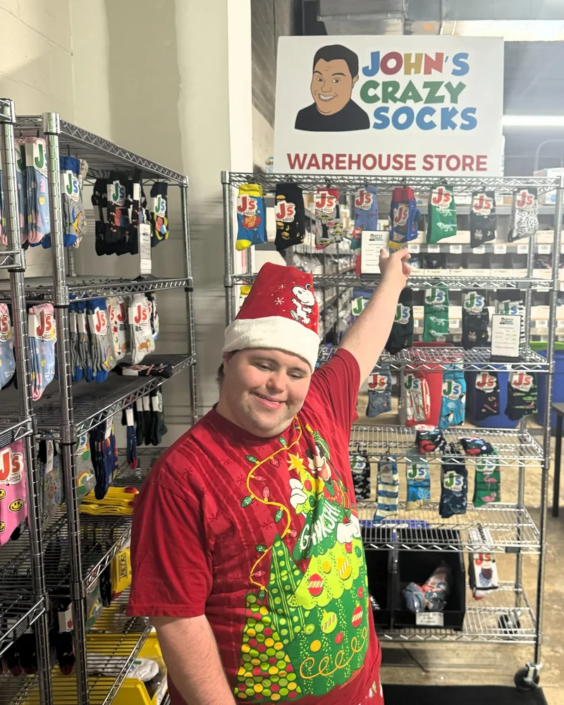 John standing in our warehouse