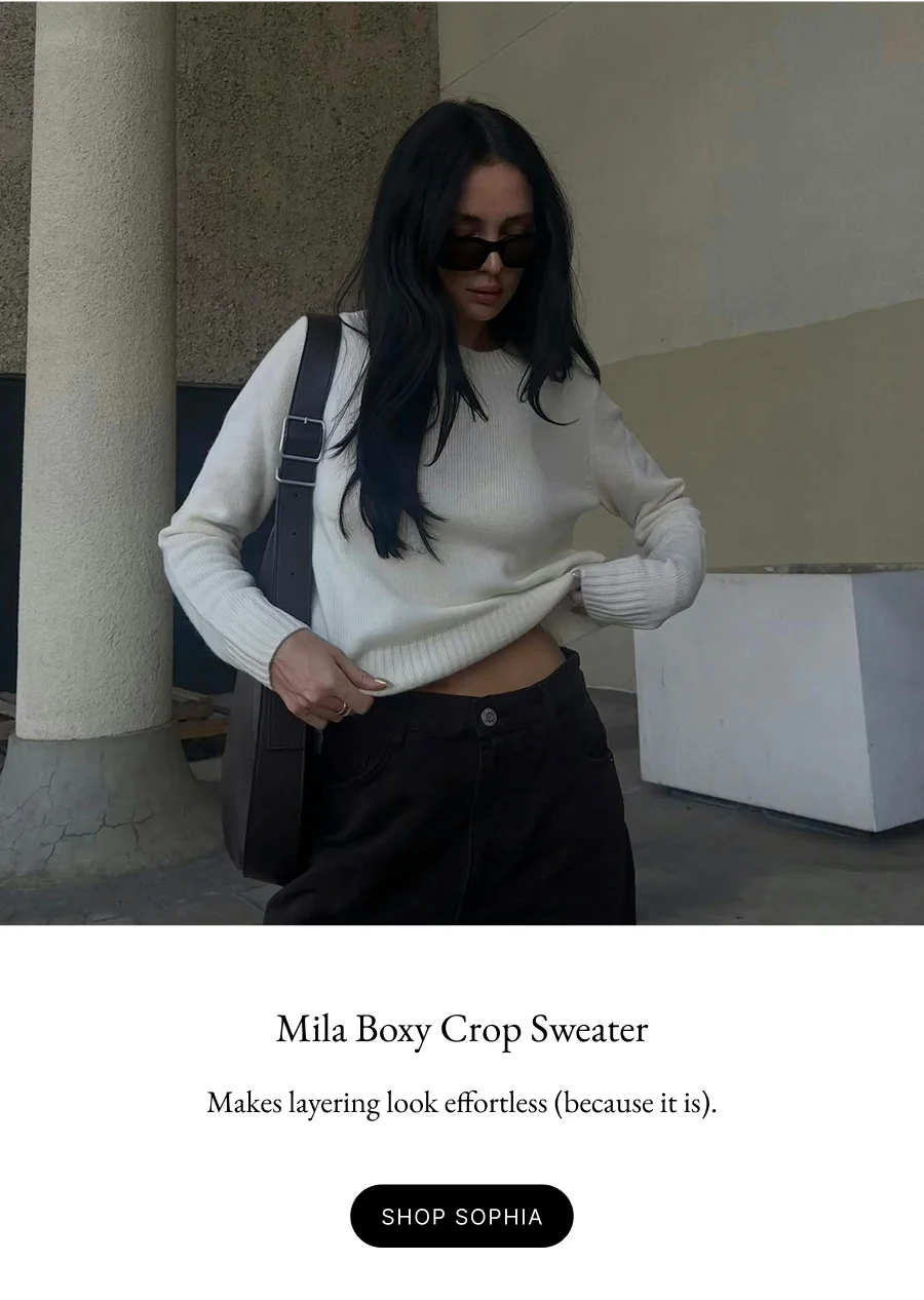 Mila Boxy Crop Sweater Makes layering look effortless (because it is).