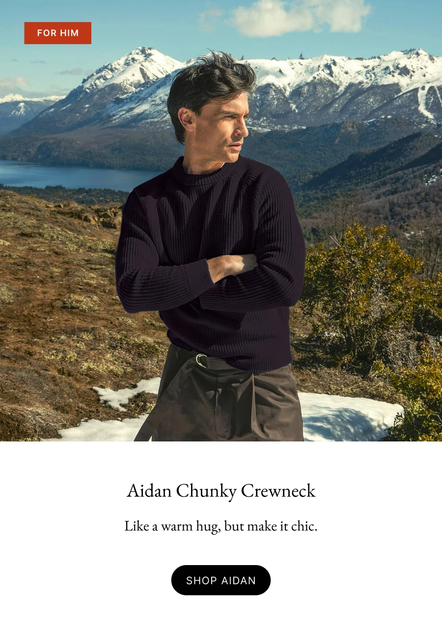 FOR HIM: Aidan Chunky Cewneck Like a warm hug, but make it chic.