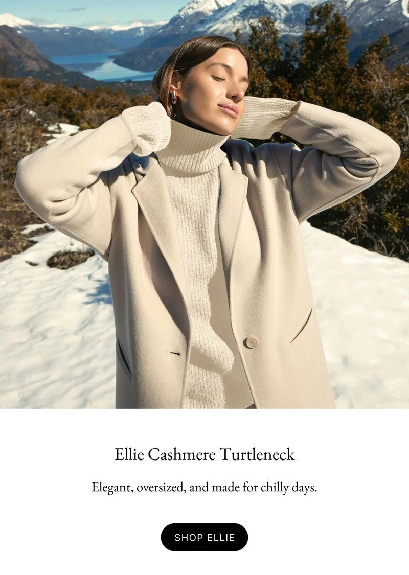 Emma Cashmere Turtleneck Elegant, oversized, and made for chilly days.