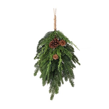 24" Cedar And Spruce Cone Teardrop by Valerie
