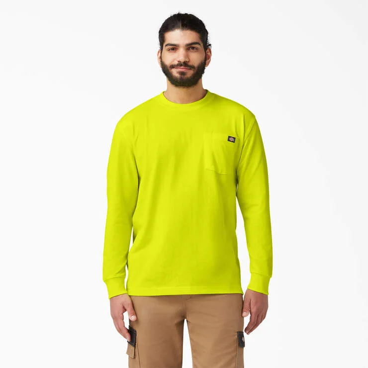 Heavyweight Neon Long Sleeve Pocket Shirt