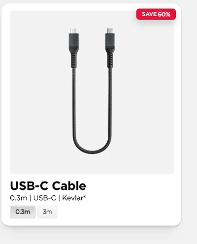 USB-C Cable 0.3m | USB-C | Kevlar