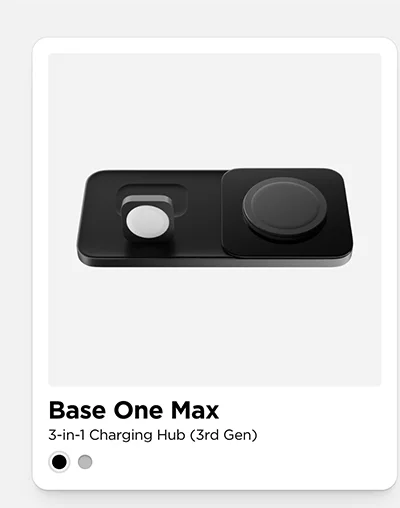 Base One Max 3 in 1 charging Hub. Carbide.